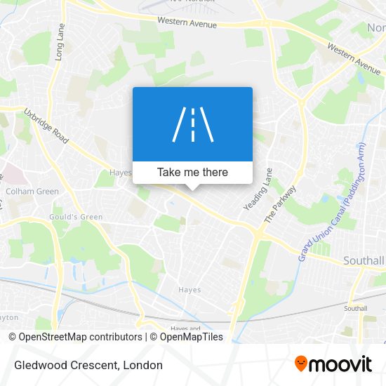 Gledwood Crescent map
