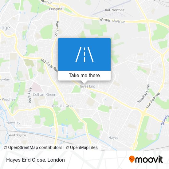 Hayes End Close map