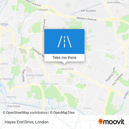 Hayes End Drive map