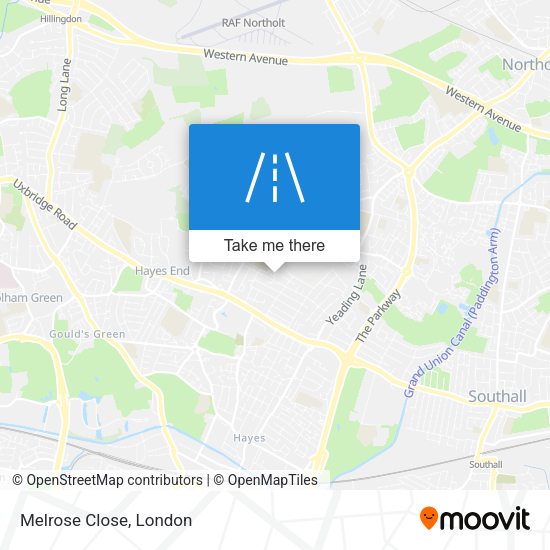 Melrose Close map