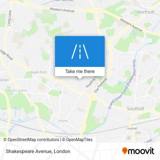 Shakespeare Avenue map