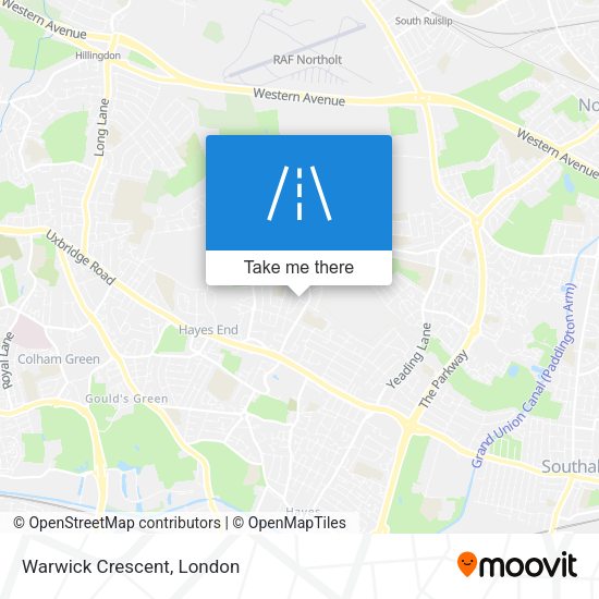 Warwick Crescent map