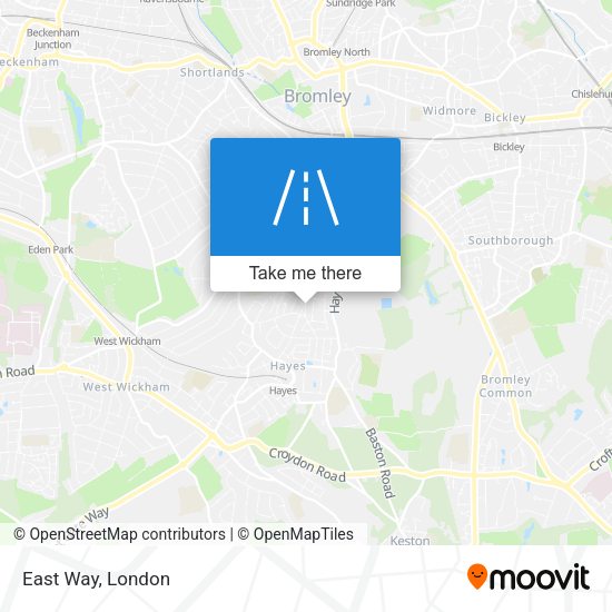 East Way map
