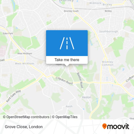 Grove Close map