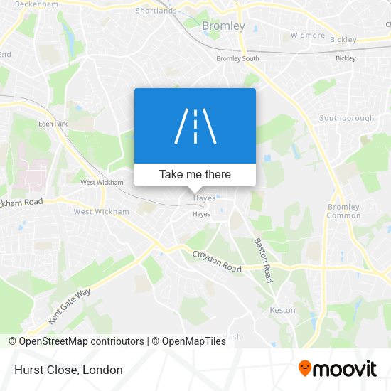 Hurst Close map