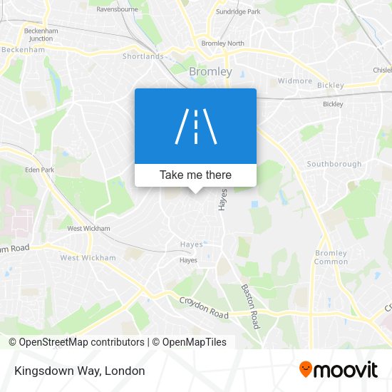 Kingsdown Way map