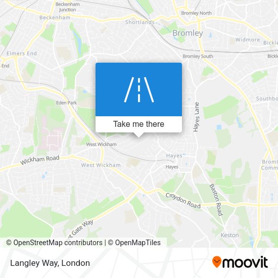 Langley Way map