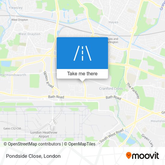 Pondside Close map