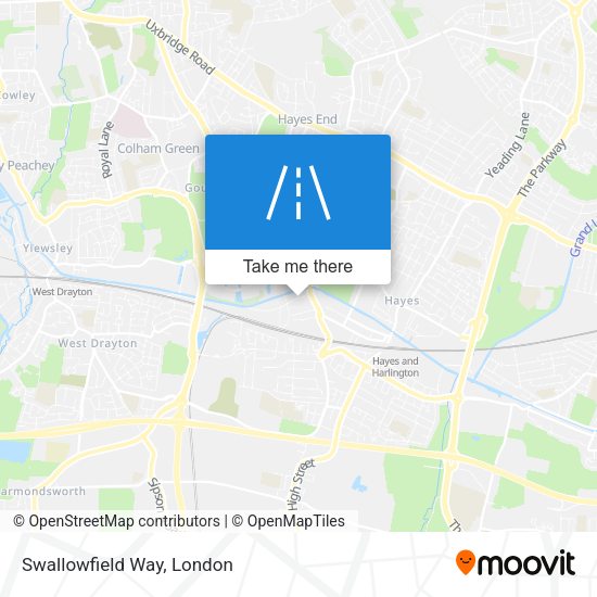 Swallowfield Way map
