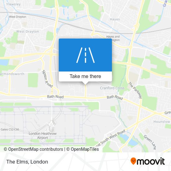 The Elms map