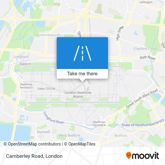 Camberley Road map