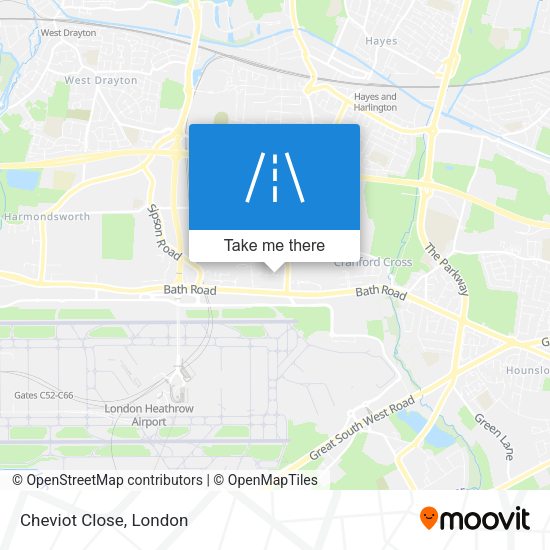 Cheviot Close map