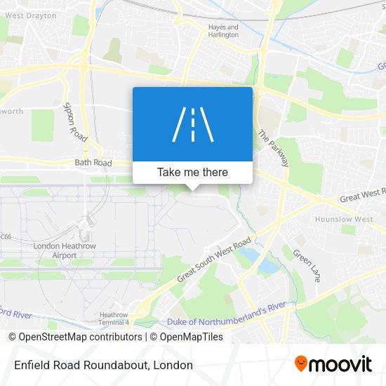 Enfield Road Roundabout map