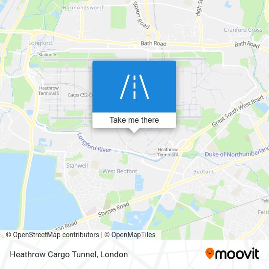 Heathrow Cargo Tunnel map