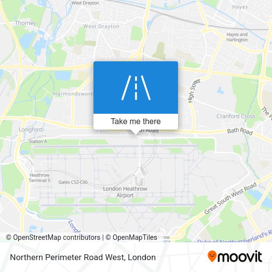 Northern Perimeter Road West map