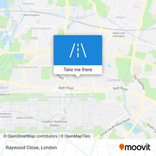 Raywood Close map