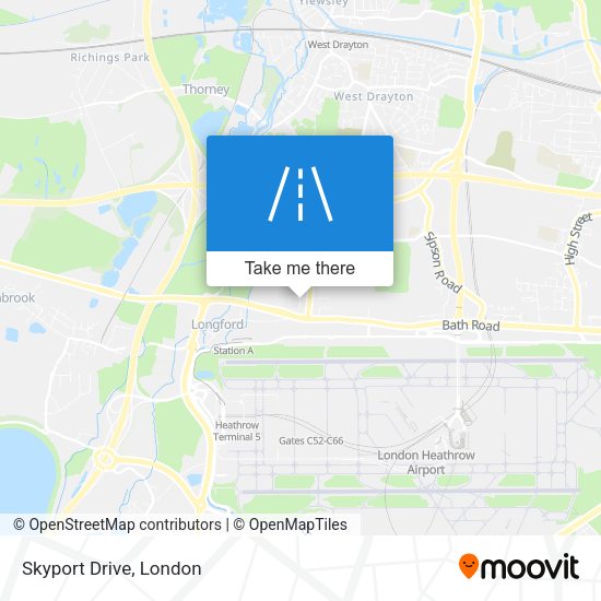 Skyport Drive map