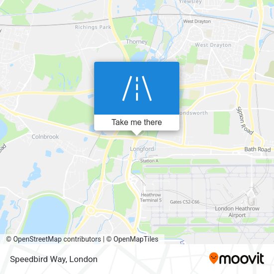 Speedbird Way map