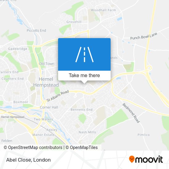 Abel Close map