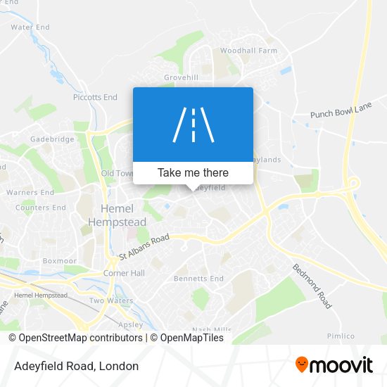Adeyfield Road map
