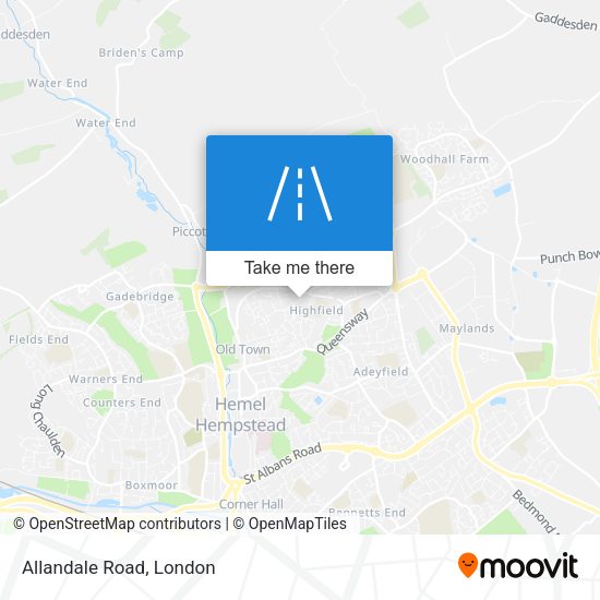 Allandale Road map