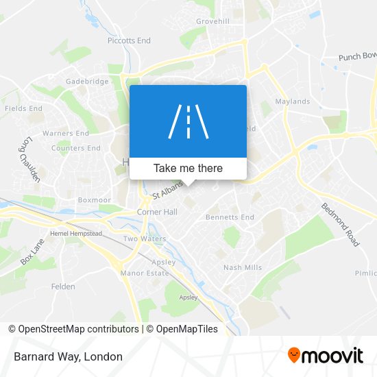 Barnard Way map
