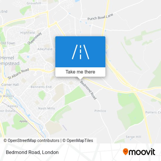 Bedmond Road map