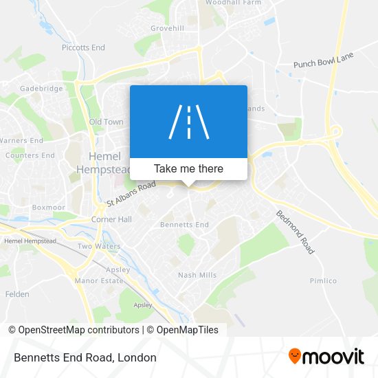 Bennetts End Road map