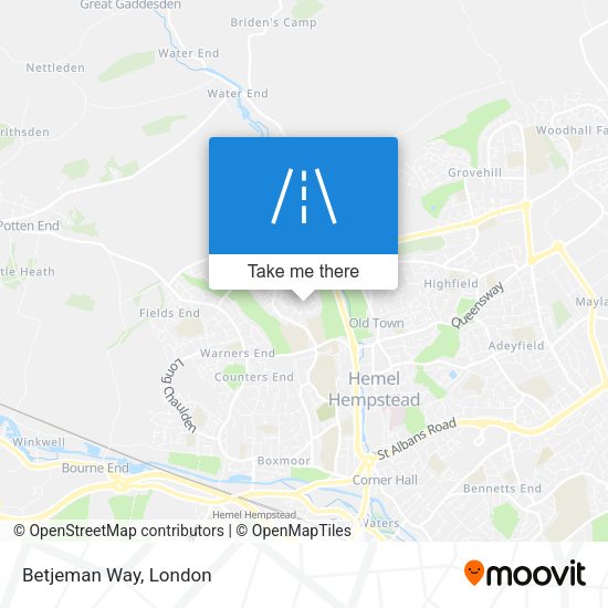 Betjeman Way map
