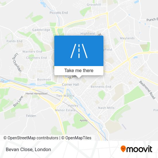 Bevan Close map