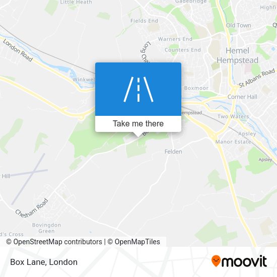 Box Lane map