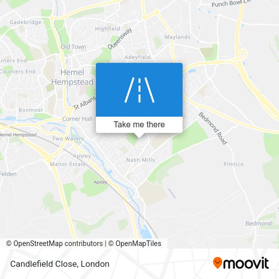Candlefield Close map