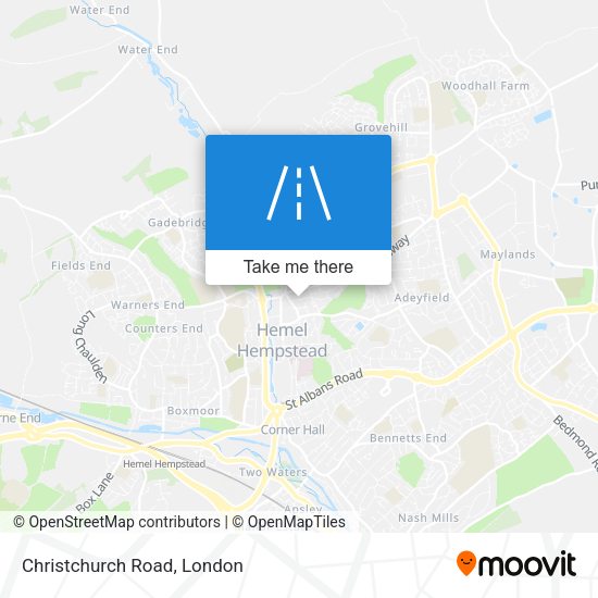 Christchurch Road map