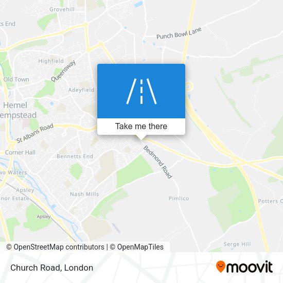 Church Road map