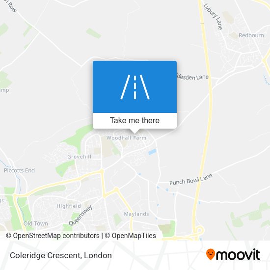 Coleridge Crescent map