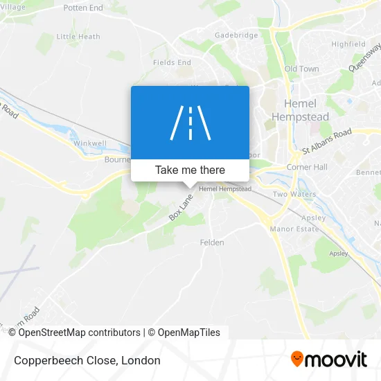 Copperbeech Close map
