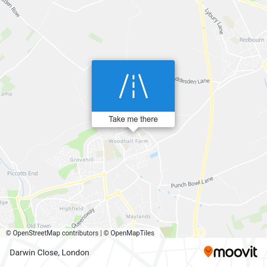 Darwin Close map