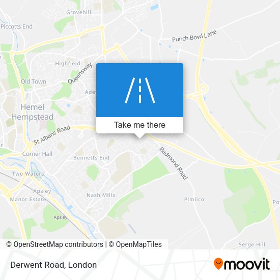 Derwent Road map