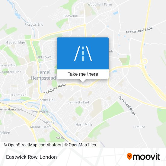 Eastwick Row map