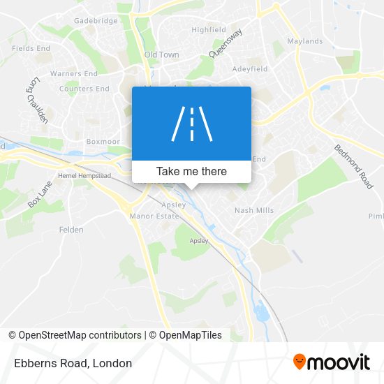Ebberns Road map