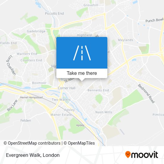 Evergreen Walk map