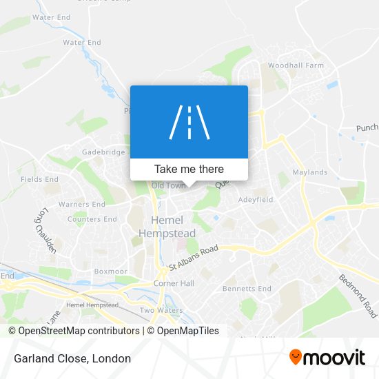 Garland Close map