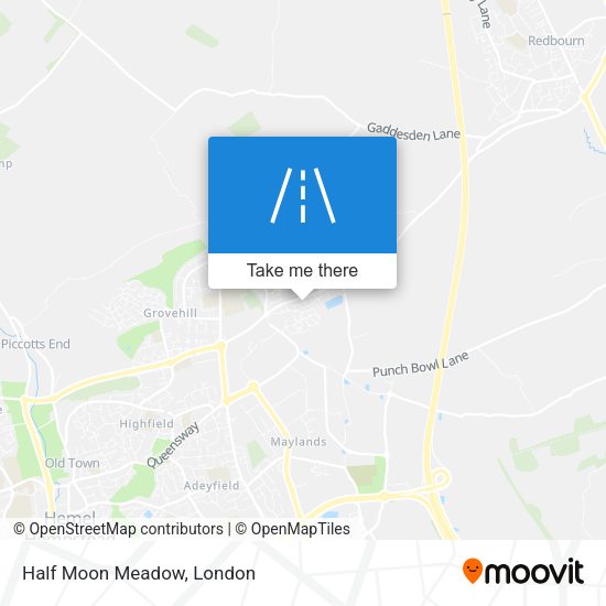Half Moon Meadow map