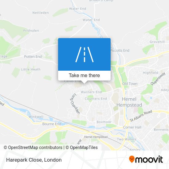 Harepark Close map