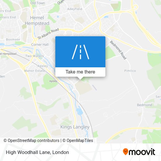 High Woodhall Lane map