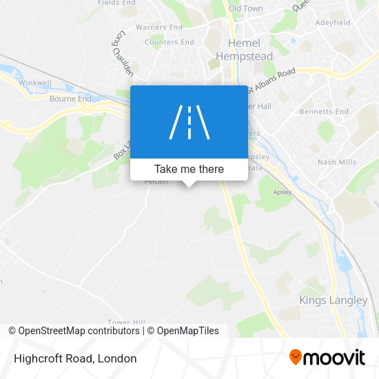 Highcroft Road map