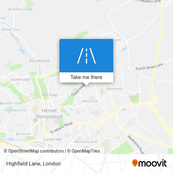 Highfield Lane map