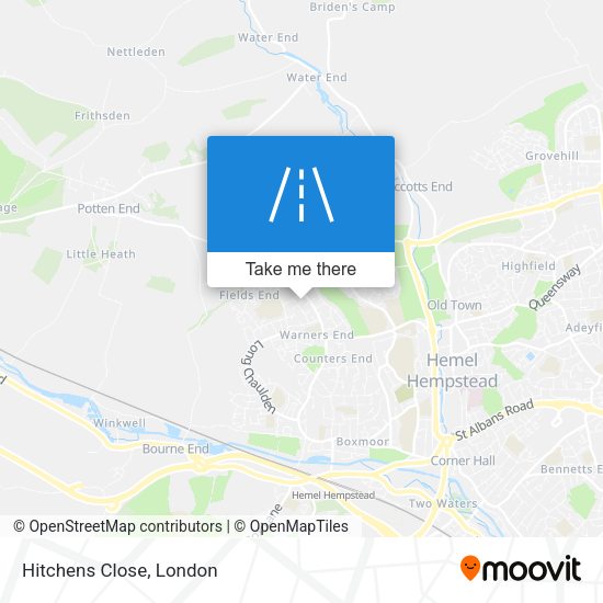 Hitchens Close map