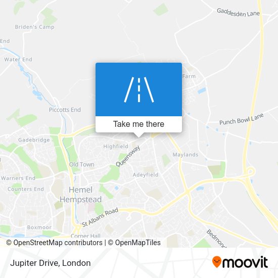 Jupiter Drive map