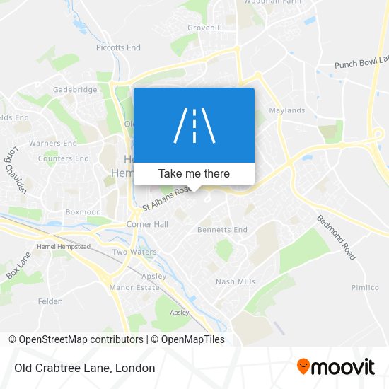 Old Crabtree Lane map